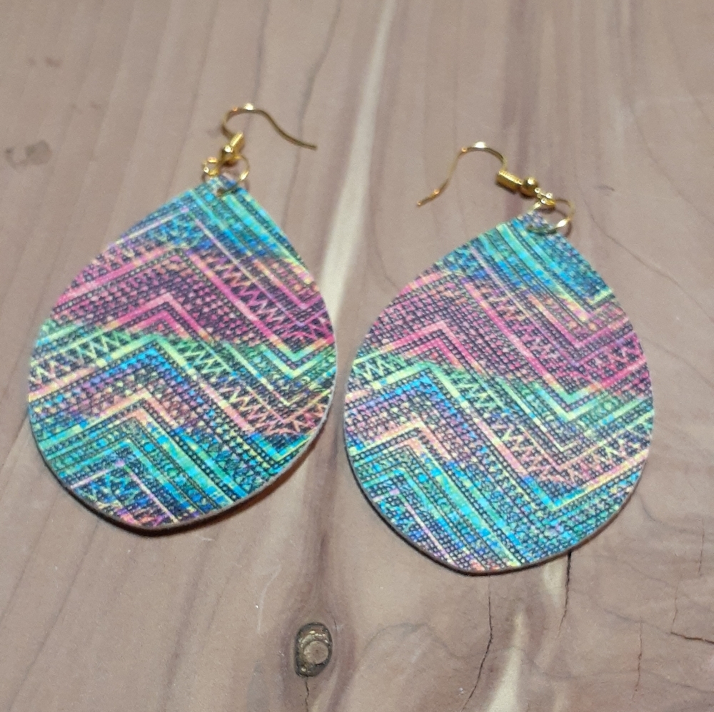 💕3/15💕 Faux leather earrings